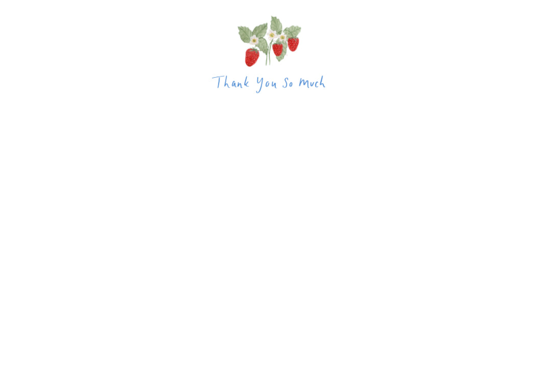 Strawberry Notecards (blue)