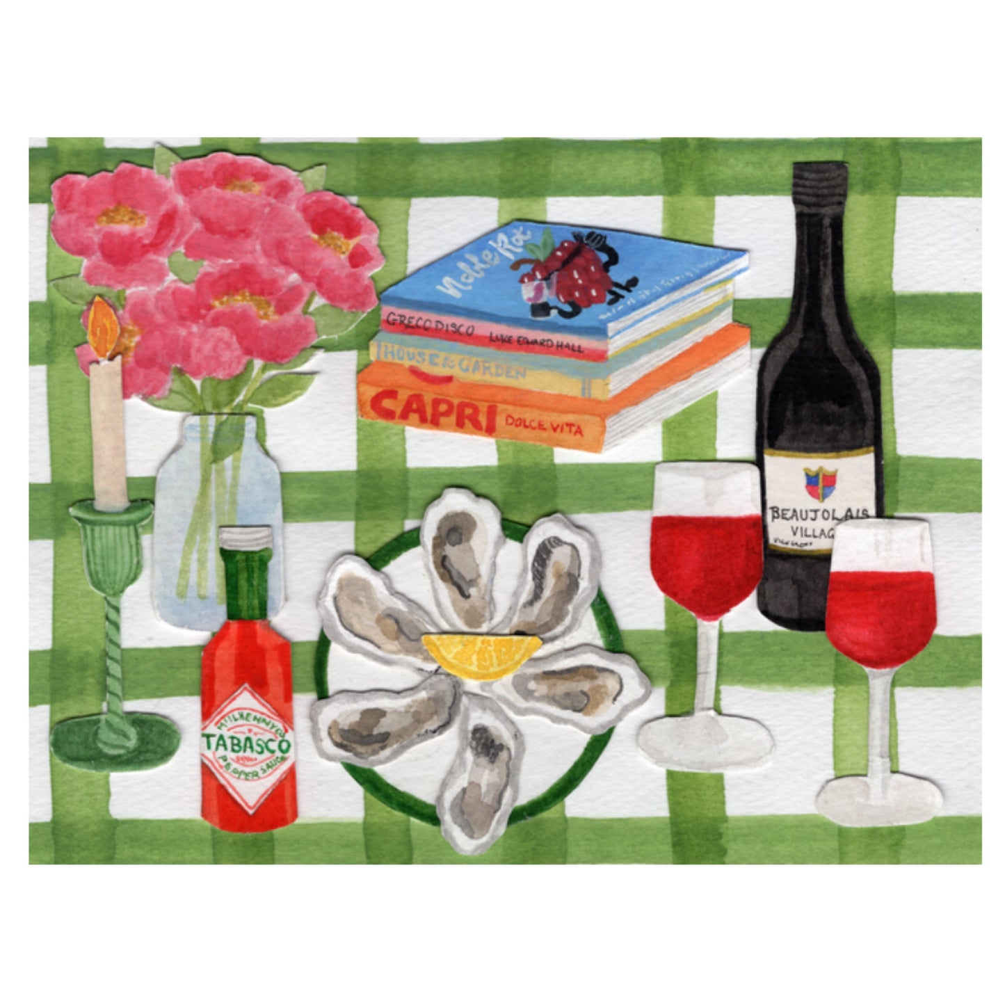 Fine Wine Time, Greetings Card