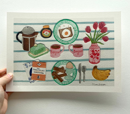 Large Vaisselle Breakfast Print (A4)
