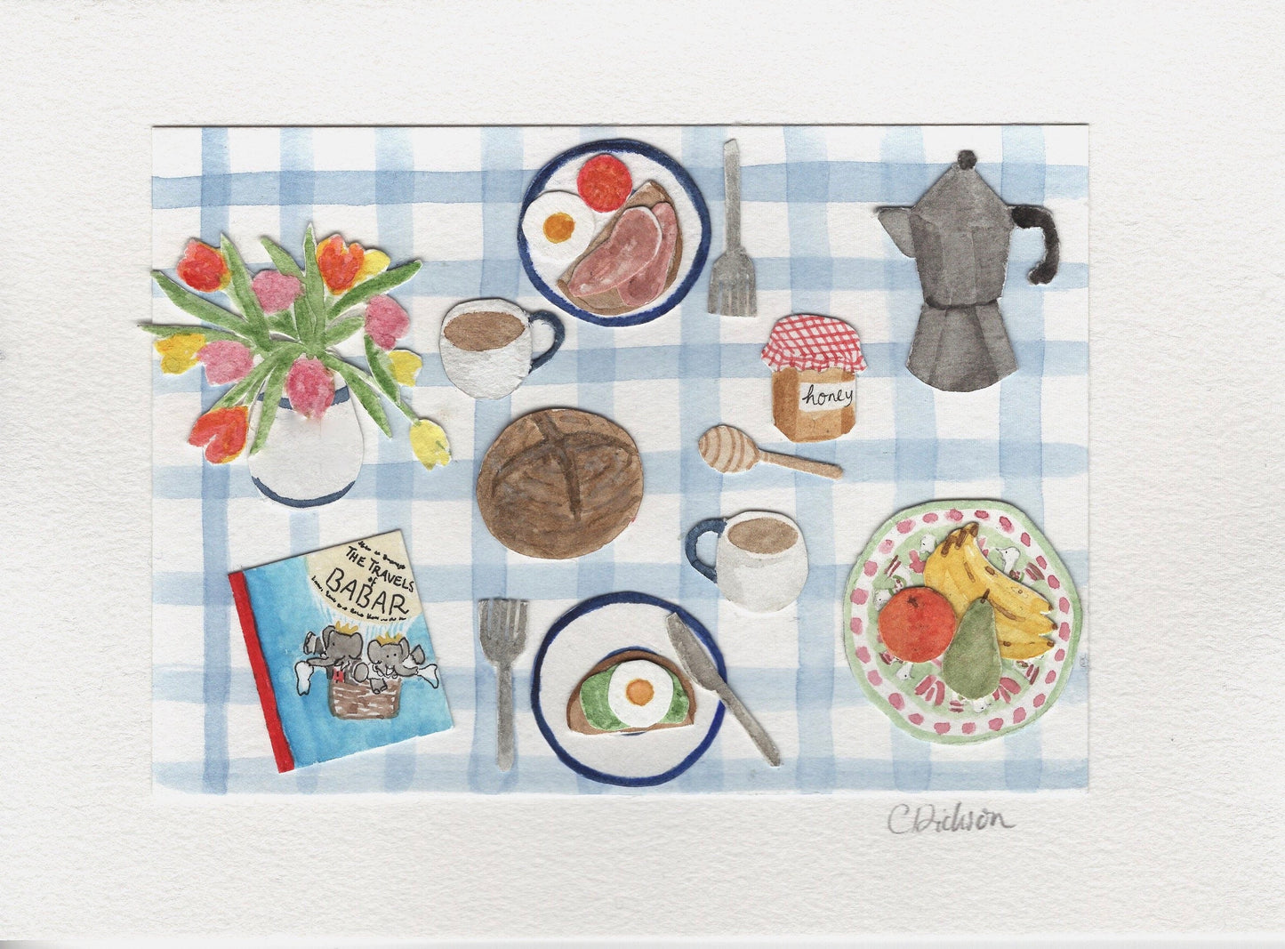 Breakfast with Babar, Greetings Card