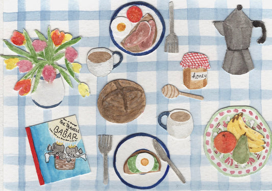 Breakfast With Babar, Signed Print