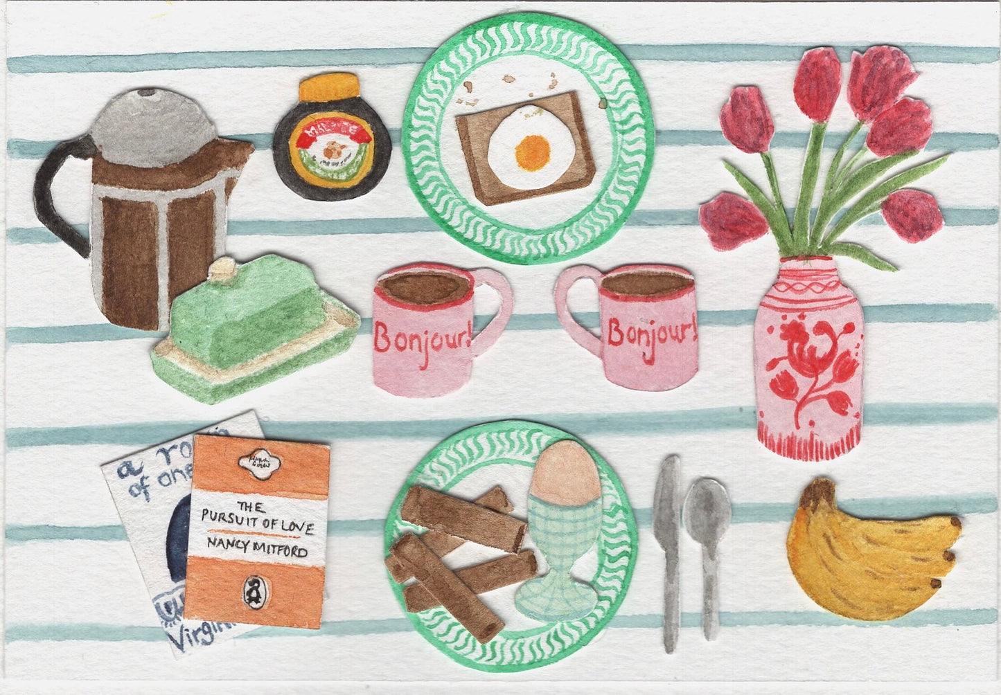 La Vaisselle Breakfast, Greetings Card